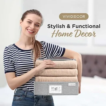 VIVIDECOR Trapezoid Closet Bins for Organizing