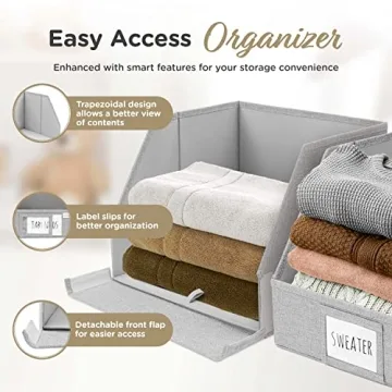 VIVIDECOR Trapezoid Closet Bins for Organizing