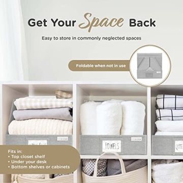 VIVIDECOR Trapezoid Closet Bins for Organizing