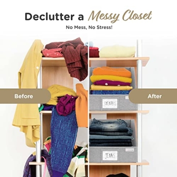 VIVIDECOR Trapezoid Closet Bins for Organizing