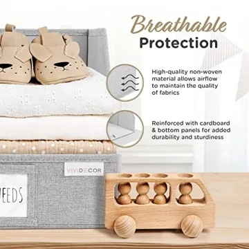 VIVIDECOR Trapezoid Closet Bins for Organizing