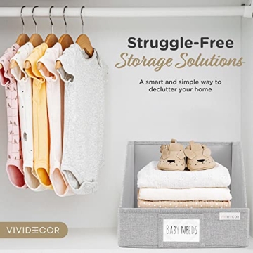 VIVIDECOR Trapezoid Closet Bins for Organizing