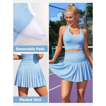 ATTRACO Tennis Skirt Outfit with Built-In Shorts for Women