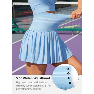 ATTRACO Tennis Skirt Outfit with Built-In Shorts for Women
