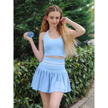 ATTRACO Tennis Skirt Outfit with Built-In Shorts for Women