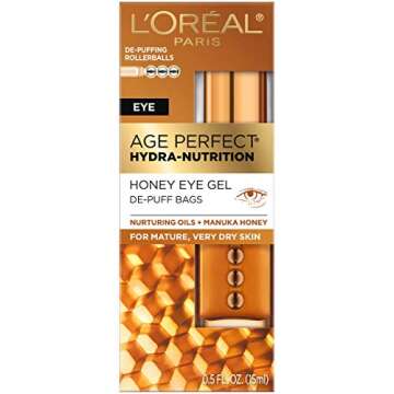 L'Oreal Paris Skincare Age Perfect Hydra Nutrition Eye Gel with Manuka Honey and Nurturing Oils, Eye...