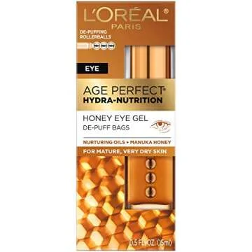 L'Oreal Paris Skincare Age Perfect Hydra Nutrition Eye Gel with Manuka Honey and Nurturing Oils, Eye...