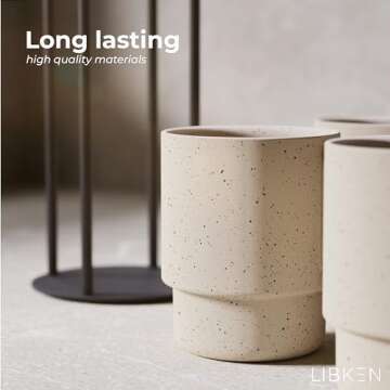 Stylish Stackable Coffee Mug Set with Black Stand