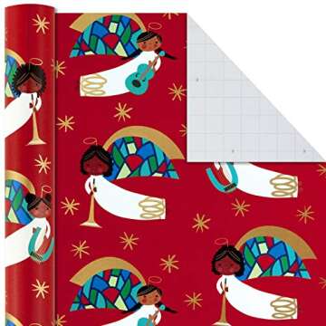 Hallmark Tri Pack IOP Mahogany Roll Wrap, Pack of 3, Jazzy Santa, 3 Pack