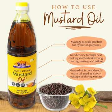 Rani Mustard Oil 16.9oz - 100% Natural & Vegan