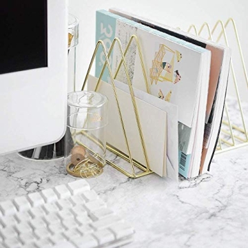 PENGKE Gold File Organizer - Stylish and Functional Design