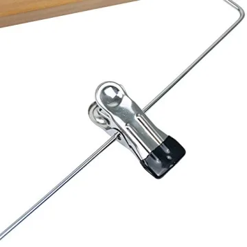 Tosnail 12-Pack Wooden Pant Hanger for Stylish Organization