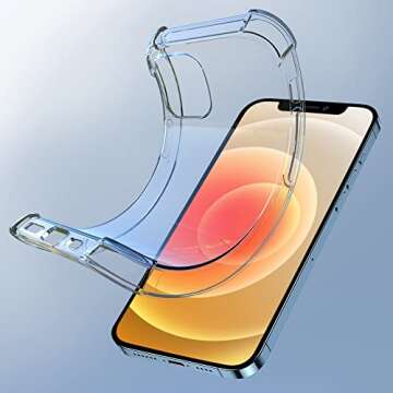 Migeec Case Compatible with iPhone 12 /iPhone 12 Pro - Crystal Clear Cover with Air Cushion Gel Bumper Technology Full Protection Phone Cover for iPhone 12 /iPhone 12 Pro