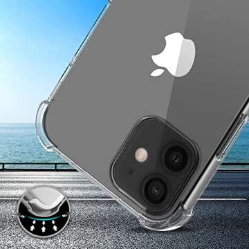Migeec Case Compatible with iPhone 12 /iPhone 12 Pro - Crystal Clear Cover with Air Cushion Gel Bumper Technology Full Protection Phone Cover for iPhone 12 /iPhone 12 Pro