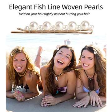 Stylish E-accexpert 18pcs Pearl Hair Clips for Women