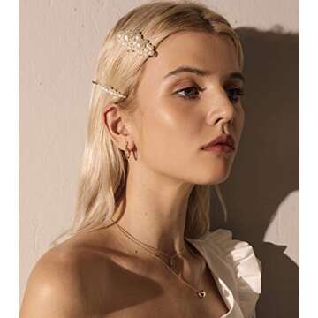 Stylish E-accexpert 18pcs Pearl Hair Clips for Women