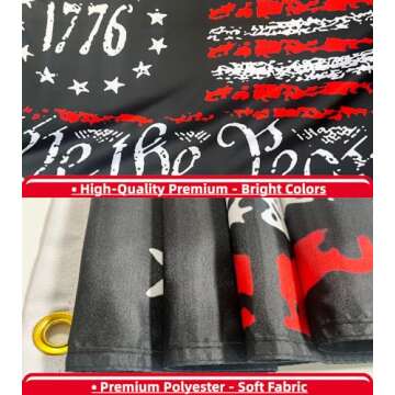 JAIARA We The People 1776 Flag Vintage Usa Flag 3x5 Ft and Garden Flags 12x18 Inch Betsy Ross 13 Star 4th of July American Flags for Outdoor Indoor Decoration