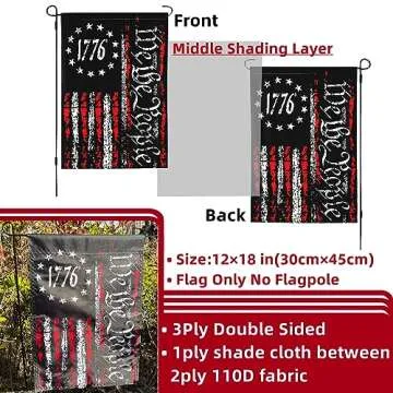 JAIARA Vintage 1776 American Flag for Patriotic Displays