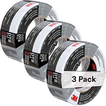 3M Duct Tape DT8, 3 Pack - Industrial Strength Versatile Adhesive