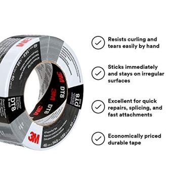 3M Duct Tape DT8 Pack - Industrial Strength Multi-Use