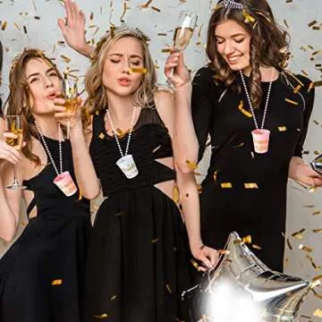 MGupzao Bachelorette Party Shot Glass Necklace Set 12Pcs