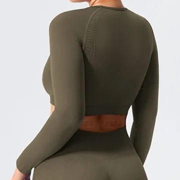 YEOREO Long Sleeve Crop Top for Women - Stylish Activewear