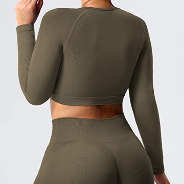 YEOREO Long Sleeve Crop Top for Women - Stylish Activewear