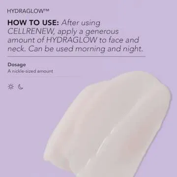 CLEARSTEM - HYDRAGLOW Stem Cell Moisturizer - Bakuchiol + Squalene - Youthful Skin Face Moisturizer - All Skin Types - Facial Skin Care Products - Vegan, Gluten Free, Cruelty Free - 2 fl oz / 60ml