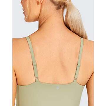 CRZ YOGA Women's Adjustable Longline Yoga Bra - Carbon Dust