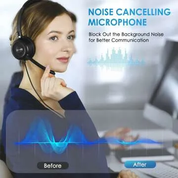 Noise Cancelling USB Headset for PC and Online Meetings