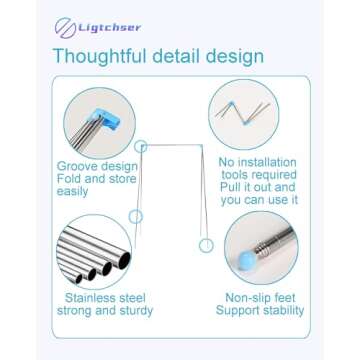 Ligtchser Portable Travel Garment Rack for Easy Use