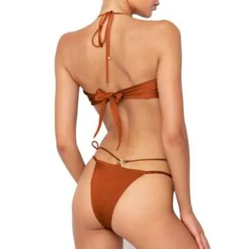 Women Halter String Bikini Set - Sexy Thong Cheeky Swimwear for Beach Fun