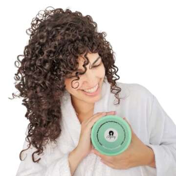 My Curly Way Cucumber Deep Conditioner - 12oz Vegan Hydrating Hair Mask for Curls