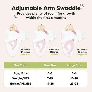3-Pack Organic Baby Swaddle Sleep Sacks - Newborn Swaddle Sack, Ergonomic Baby Swaddles 0-6 Months, Swaddles for Newborns, Baby Sleep Sack, Baby Swaddle Blanket Wrap, Baby Essentials (Cloud Large)