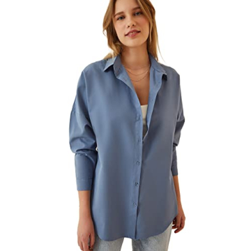 BIG DART Oversized Button-Down Shirt for Women