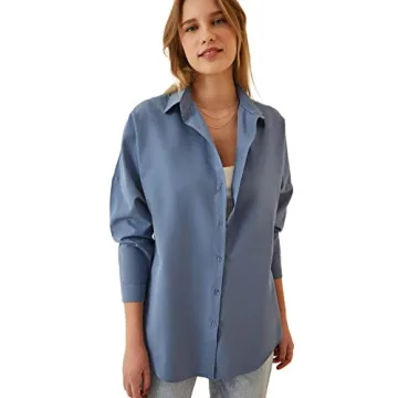 BIG DART Oversized Button-Down Shirt for Women