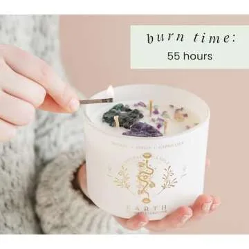 Astrological Crystal Candle for Taurus, Virgo & Capricorn