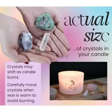 Astrological Crystal Candle for Taurus, Virgo & Capricorn