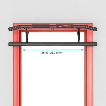 Docilaso Pull Up Bar for Doorway, Heavy Duty Chin Up Bar with Ergonomic Grip for Multiple Home Gym - No Screws, No Bending Door Exercise Equipment