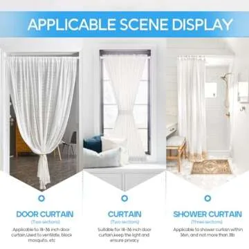 1pack Spring Tension Rods 18-36 Inch Adjustable White Tension Rod Spring Curtain Rod Extendable Short Curtain Rod Spring Loaded Curtain Rods Tension Rod for Curtains,Closet,Kitchen