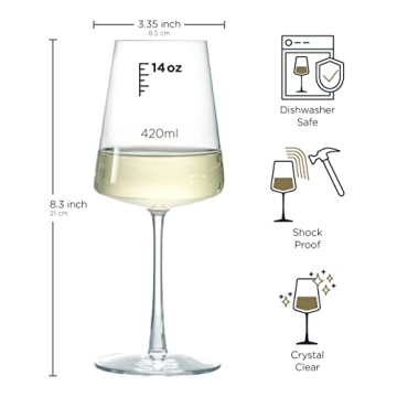 14oz Handmade Luxury German Wine Glasses Set of 2