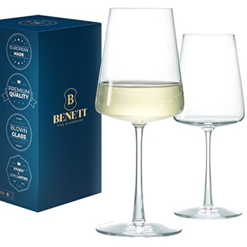 14oz Handmade Luxury German Wine Glasses Set of 2