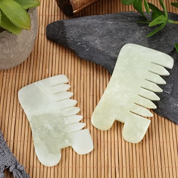 BBTO Jade Comb Set for Scalp and Facial Care