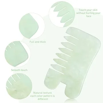 BBTO Jade Comb Set for Scalp and Facial Care