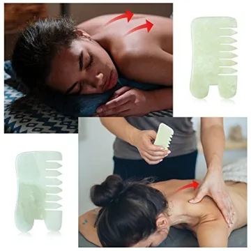 BBTO Jade Comb Set for Scalp and Facial Care