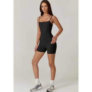 QINSEN Women's Spaghetti Strap Bodycon Romper for Summer