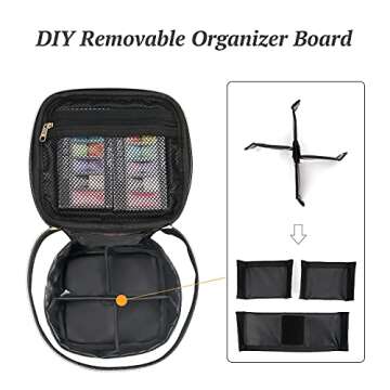 CUBETASTIC Clear Makeup Bags, Travel Waterproof Cosmetic Bag Plastic Transparent Organizer Women Makeup Pouch with Handle Mesh Pockets for Cosmetics Toiletries (Black)