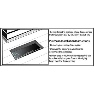 Decor Grates ST414 4x14" Scroll Design Floor Register