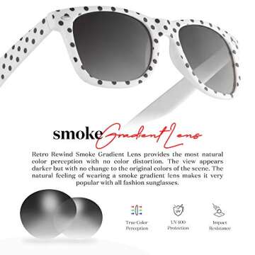 Retro Rewind Vintage Polka Dot Sunglasses for Women