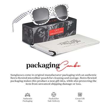 Retro Rewind Vintage Polka Dot Sunglasses for Women